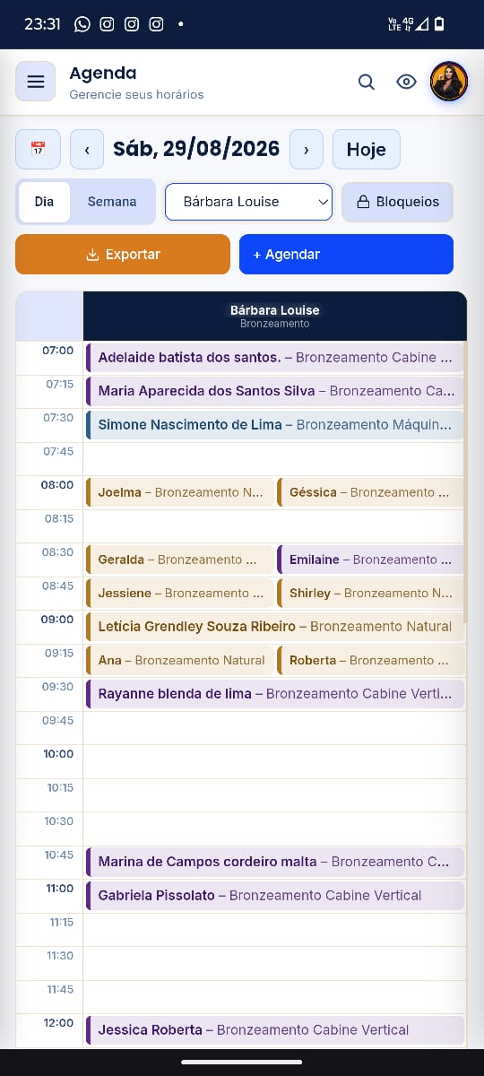 Agenda mobile modo claro